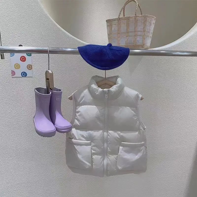 네이비 블랙 베이지 화이트 덕 다운 패딩 조끼, 따뜻한 조끼, 가을 겨울