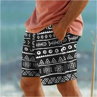 Simple Geometric Patterns Beach Short Fashion Casual Mens 3D Printed Summer Short Pants Trend Streetwear Oversized Swim Trunks 2
