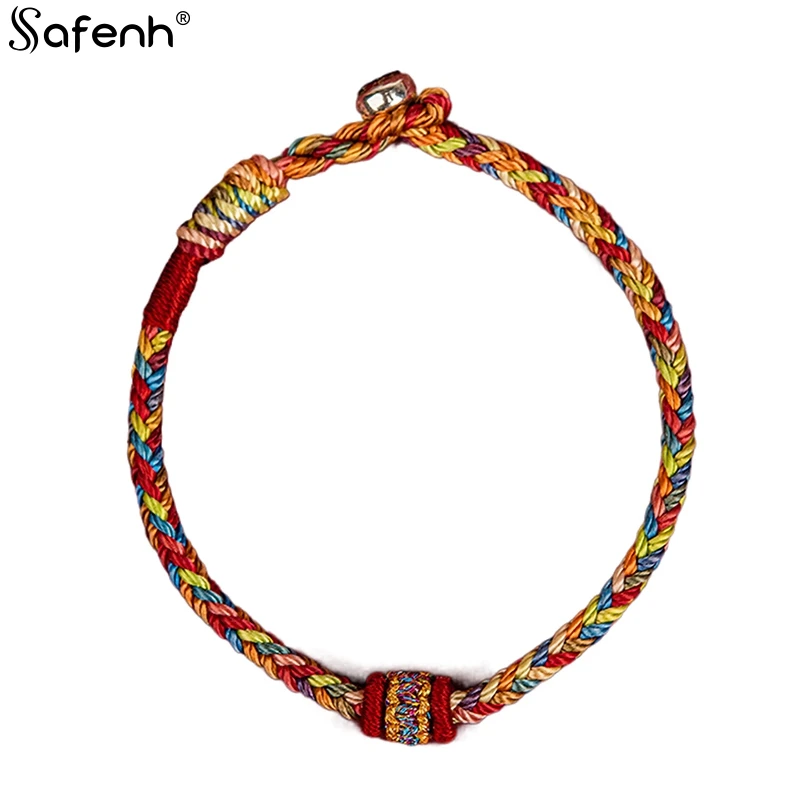 سوار مضفر مصنوع يدويًا للرجال والنساء ، سوار حبل ،...