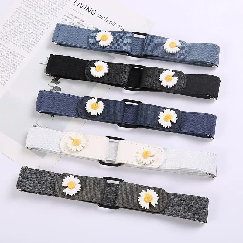 Buckle-Free Belts for Women Men Jean Pants Dress No Buckle Adjustable Stretch Elastic Waist Band Invisible Belt Drop Shipping
