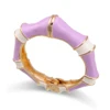 New Fashion Statement Colorful Bangle Cuff Bracelet Gold Plated Handmade Enameled Bamboo Bangle for Women Girls Party Jewelry 3