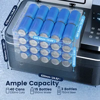 Портативная кухонная техника 28L 25L 21L, холодильник для кемпинга, автомобильный холодильник, электрический компрессор, охладитель ЕС 220-240 В, США 110 В — изображение 3