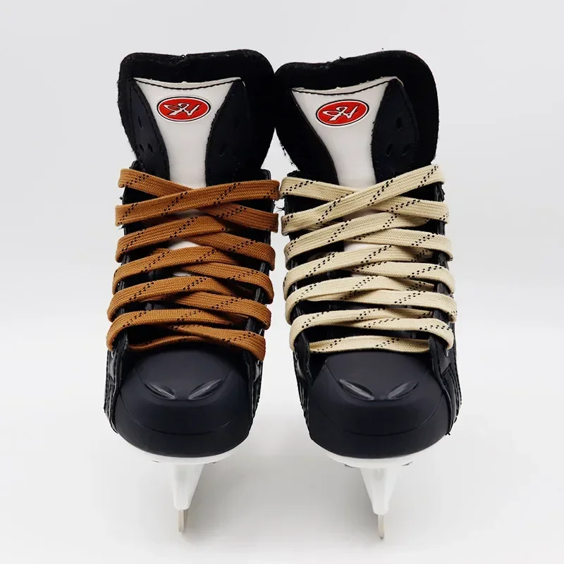 1cm Waxed Ice Hockey Shoelaces Skate Laces Dual Layer Braid 23-70 Inch for Sports Roller Derby Skates Boots Ice Hockey Shoes shoelaces without ties shoe laces
