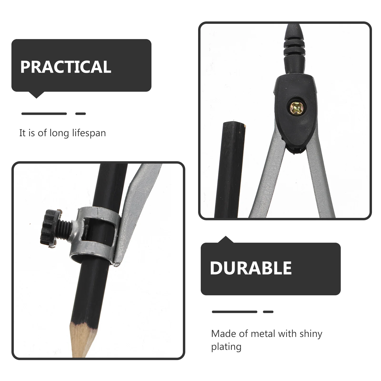 Compass Geometry For Drafting Drawing Tool Math Set Metal Tools Woodworking Professional Kids Compas Student Pencil Circle drawing compass
