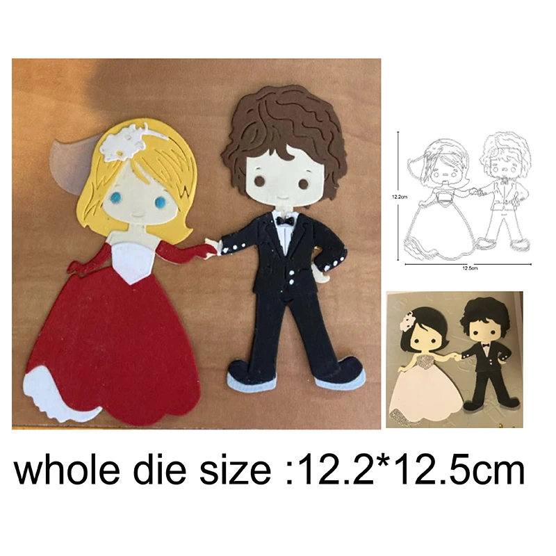 Metal Cutting Dies Cut Die Mold Decoration Wedding Dolls Couple Scrapbook dies Paper Craft Knife