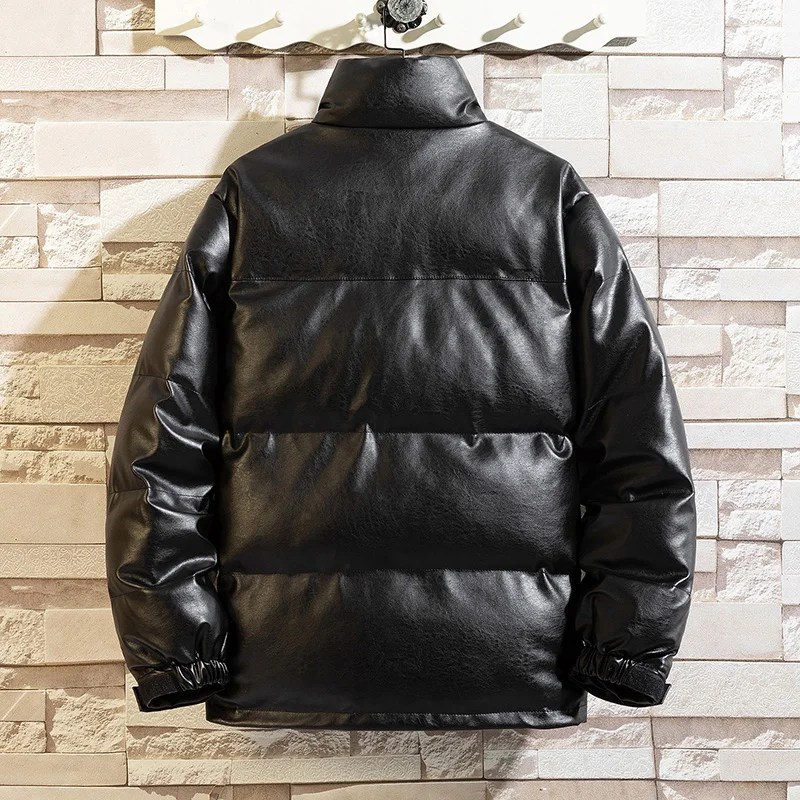 2023 Winter New Men’s Black Parkas Man Stand Collar Warm Thick Jacket Solid Color Fashion Casual Woman Parka Coat Clothing S-4XL