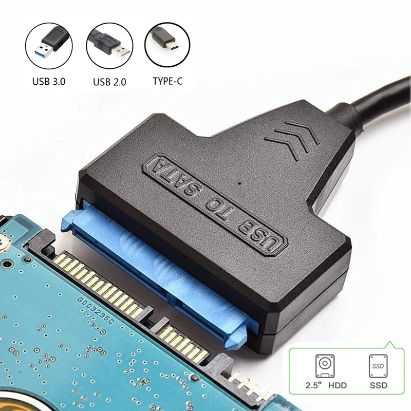 100pc USB 3.0 To Sata Cable For SATA III 3.5 2.5 Inch External HDD