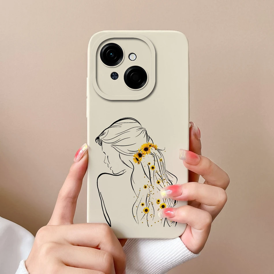 Tecno Fashion Phone Case - Soft Liquid Silicone Anti-Drop Housing