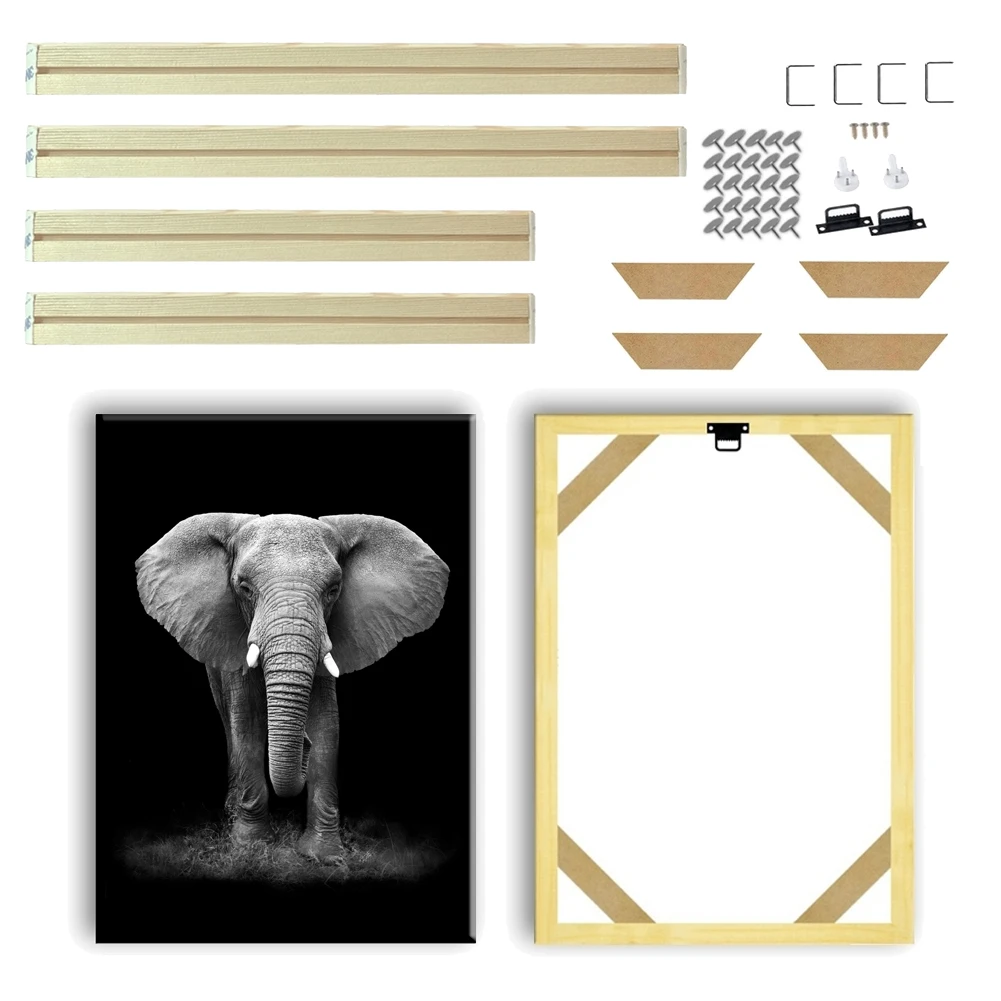 Diy 50x70 60x90 70x100 תמונה תמונה תמונה מסגרת קיר אמנות בד ציור קיר אמנות מסגרת עץ הבית