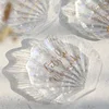 Jewelry Storage Trays Shell Plate Storage Trays Pure White Ceramic Storage Dishes Ring Earings Plate Home Decorative Tray 4