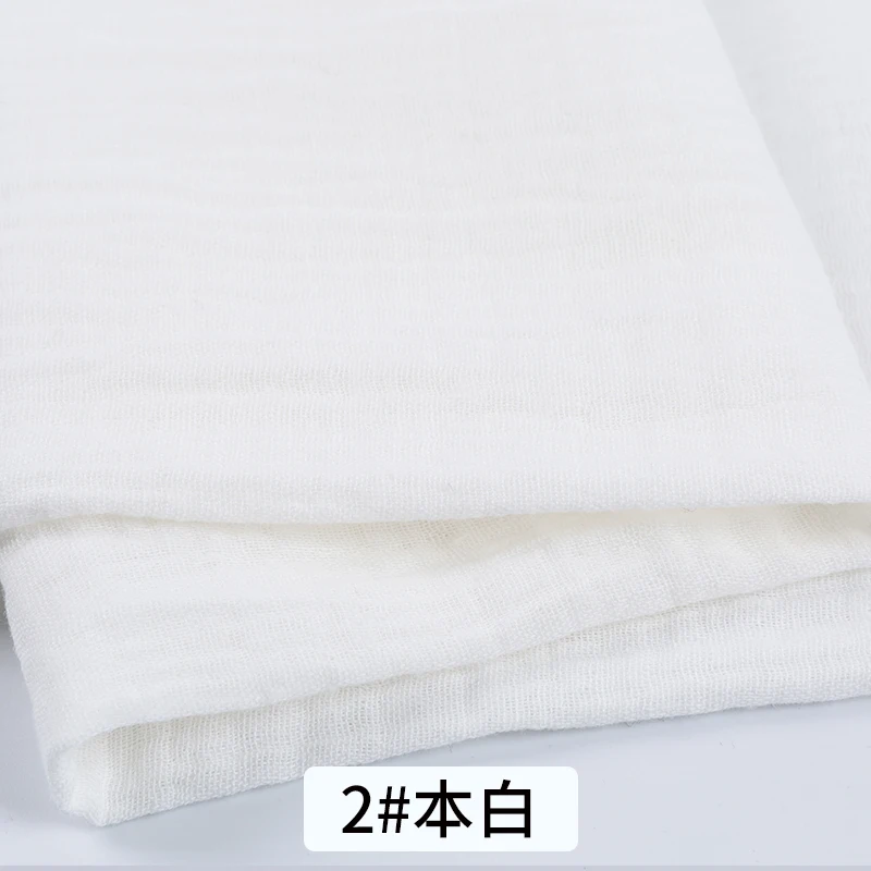 100% Cotton Gauze Double Crinkled Cloth for Children's Saliva Towel Blanket Bed Sheet Garment Sewing