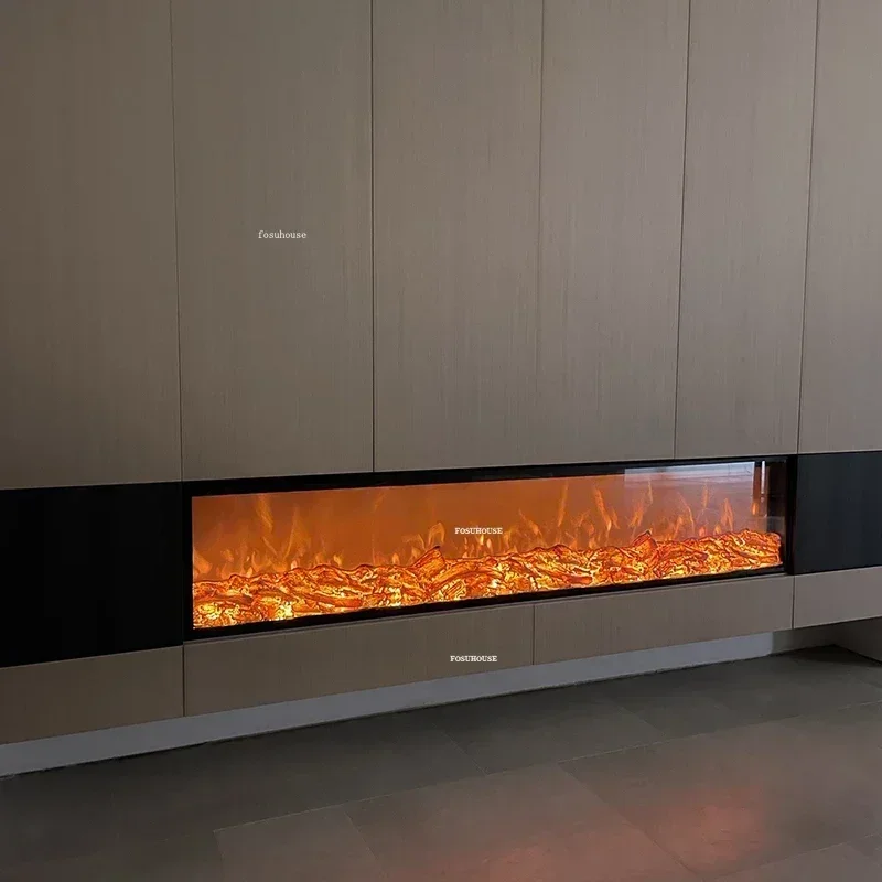 เตาผิงดีไซน์เรียบง่ายสำหรับวิลล่า โรงแรม เตาผิงในร่ม ของตกแต่งบ้าน เครื่องทำความร้อน ห้องนั่งเล่น เตาผิงตกแต่งแบบฝังในผนัง เตาผิงเปลวไฟเทียม 1