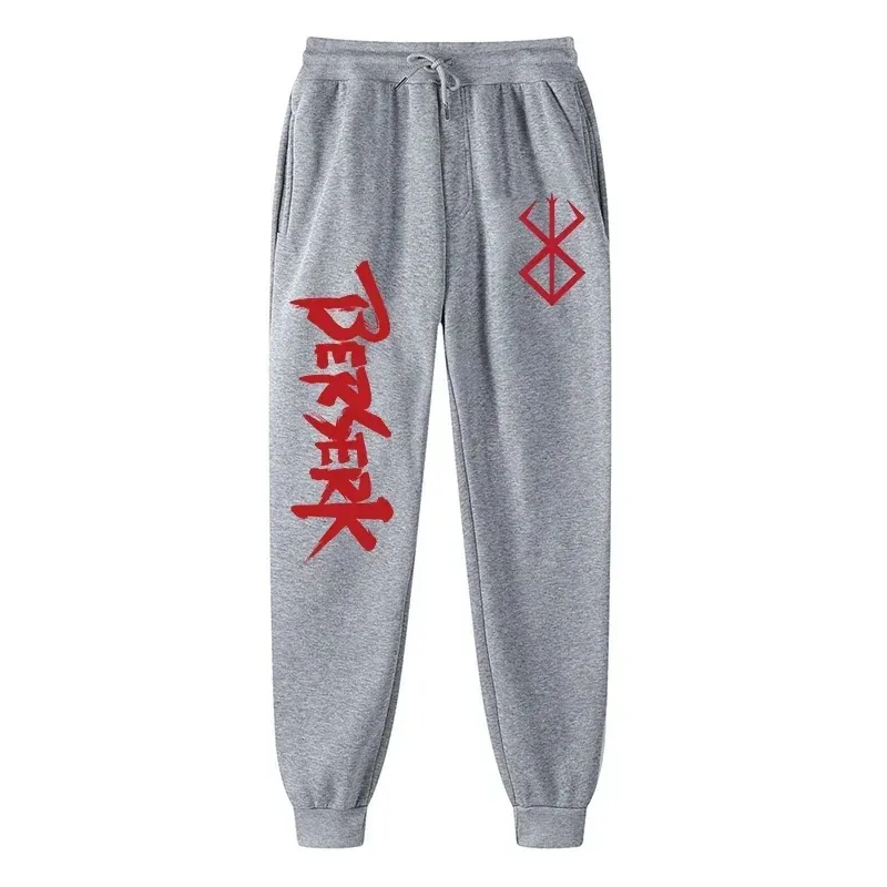 2024 Anime Berserker Print Versatile Sports Pants Men's Sports Jogging Pants Spring and Autumn Casual Fleece Fashion Pants S-3XL 6
