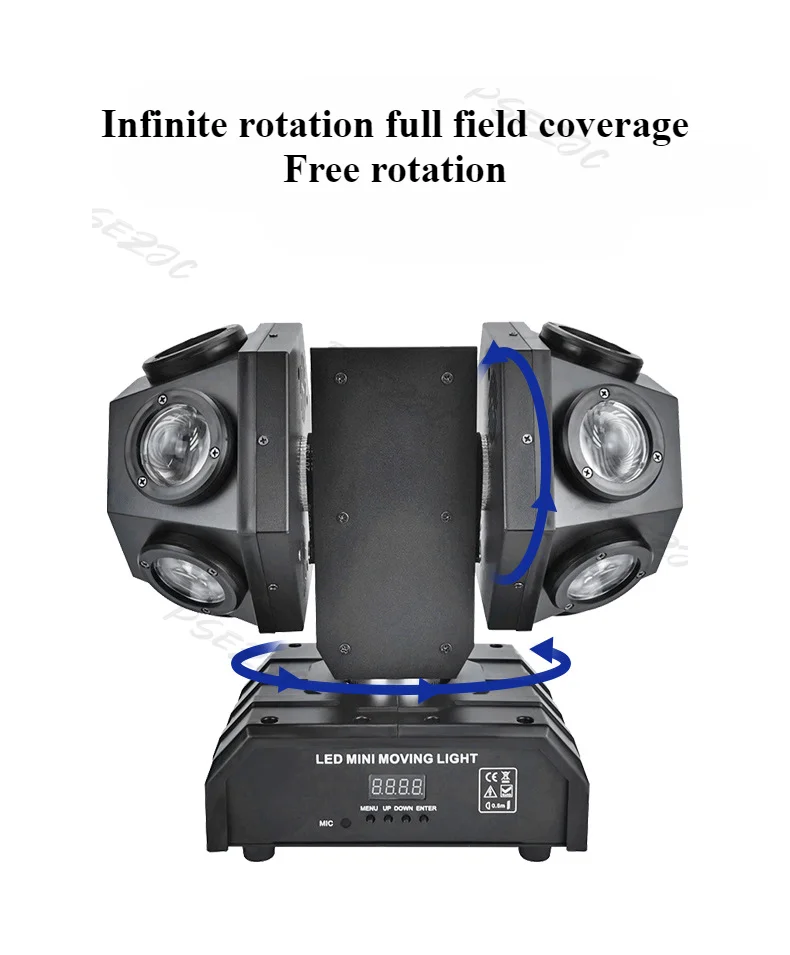 Description Picture 4 of itemDual Arm Beam LED Stage Lighting KTV Bar Atmosphere Lighting Bar Rotating Laser Moving Head Light