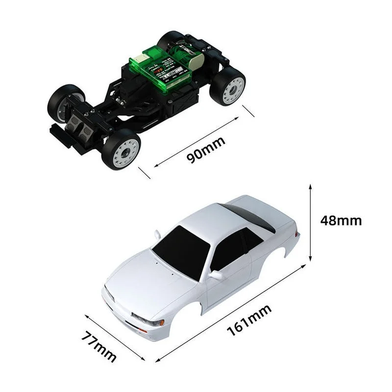 BMHOBBY FR 레전드 BMRX FLD S13 1/28 RWD 마이크로 RC 드리프트 레이싱카 무선 조종 모델 섀시 (드리프팅 레이싱 취미가 있는 사람들을 위한)