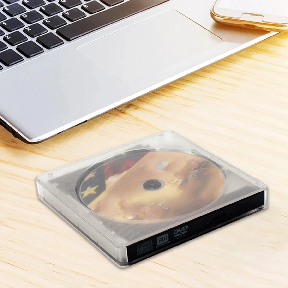 ABME 휴대용 CD/DVD 버너 USB 3.0 유형 C 초박형 DVD 드라이브 Rom 야외 DVD 드라이버 소음 차단 광학 리더