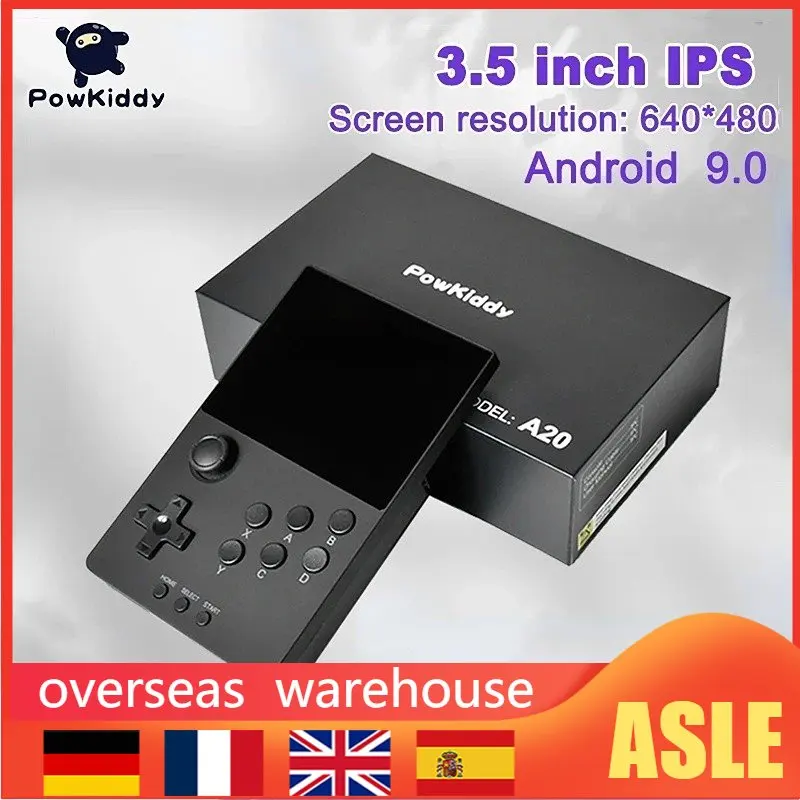 2023 Powkiddy A20 Retro Handheld Game 3.5 Inch Ips Hd Console Video Portable Classic Pocket Game