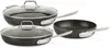 HA1 Hard Anodized Non Stick Fry Pan Set 3 Piece, 8, 10, 12 Inch, Induction, Oven Broiler Safe 500F, Lid Safe 350F, Skil 1
