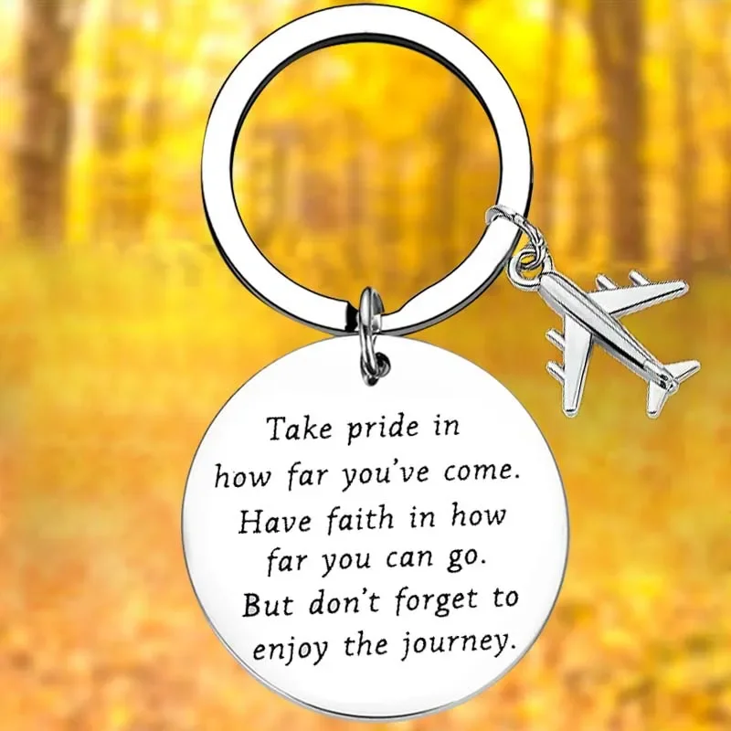 

Airplane Keychain Pilot Gifts Flight Attendant Graduation Gifts Key Chain Pendant Jewelry Aviation Crew Gifts