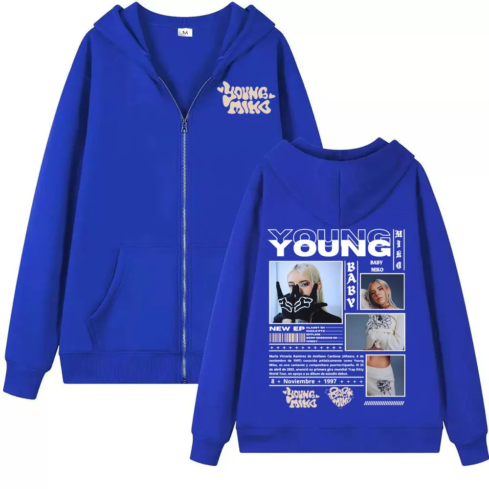 Young Miko Baby Miko Tour Zip Up Hoodies Men Women Harajuku