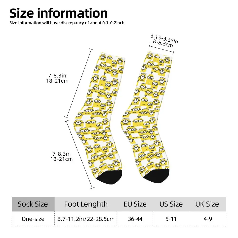 Custom Cool Print M- Minions Cartoon Socks for Women Men Stretchy Summer Autumn Winter M- Minions Bananas Crew Socks 215 Sabc69dcdb9eb42ca9cb2895ae8a06c71k