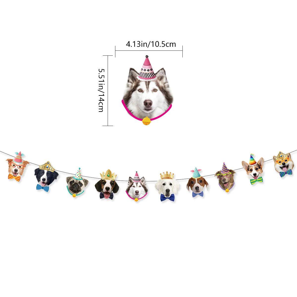 Hunde-Geburtstagsparty Banner Girlande Wirbel-Dekorationen Hunde-Ballon Husky Corgi Ballon Welpenpfoten-Knochen-Ballons Dekoration – Detail 5