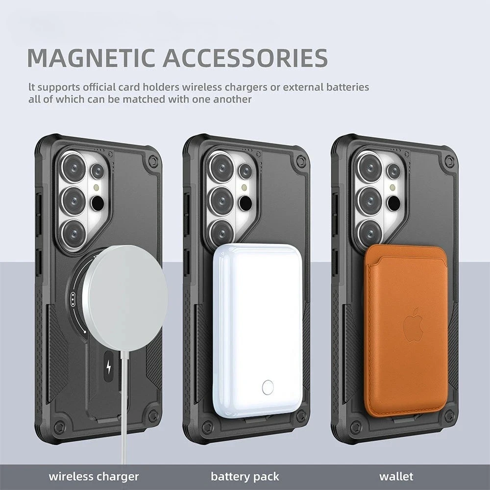 Magnetic Stand Holder Phone Case with Foldable Design