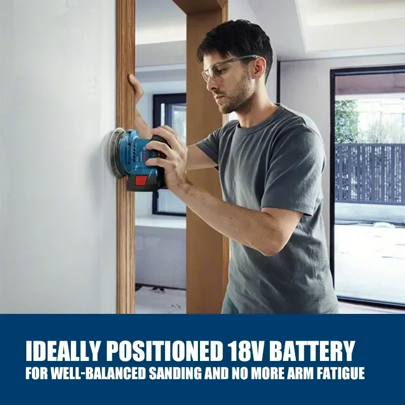 Electric Orbital Sander Electric Polisher BOSCH GEX 185-LI Cordless Random Orbit Sander 18V Lithium Brushless Polisher 125mm Orbit Sander Bosch GEX185-LI Power Tool
