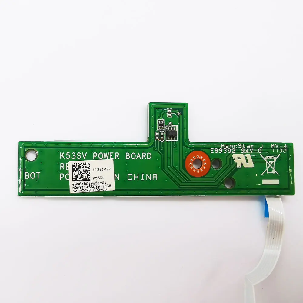 Кабель плата кнопки питания для ноутбука, для ASUS K53S, K53SD, K53SV, K53SJ, K53E, A53S, A53SV, A53SJ, A53E, X53S, X53SV, X53E, P53S, P53E, K54L, X54H (art.: 3920bdfd27eca) - 3920bdfd27eca