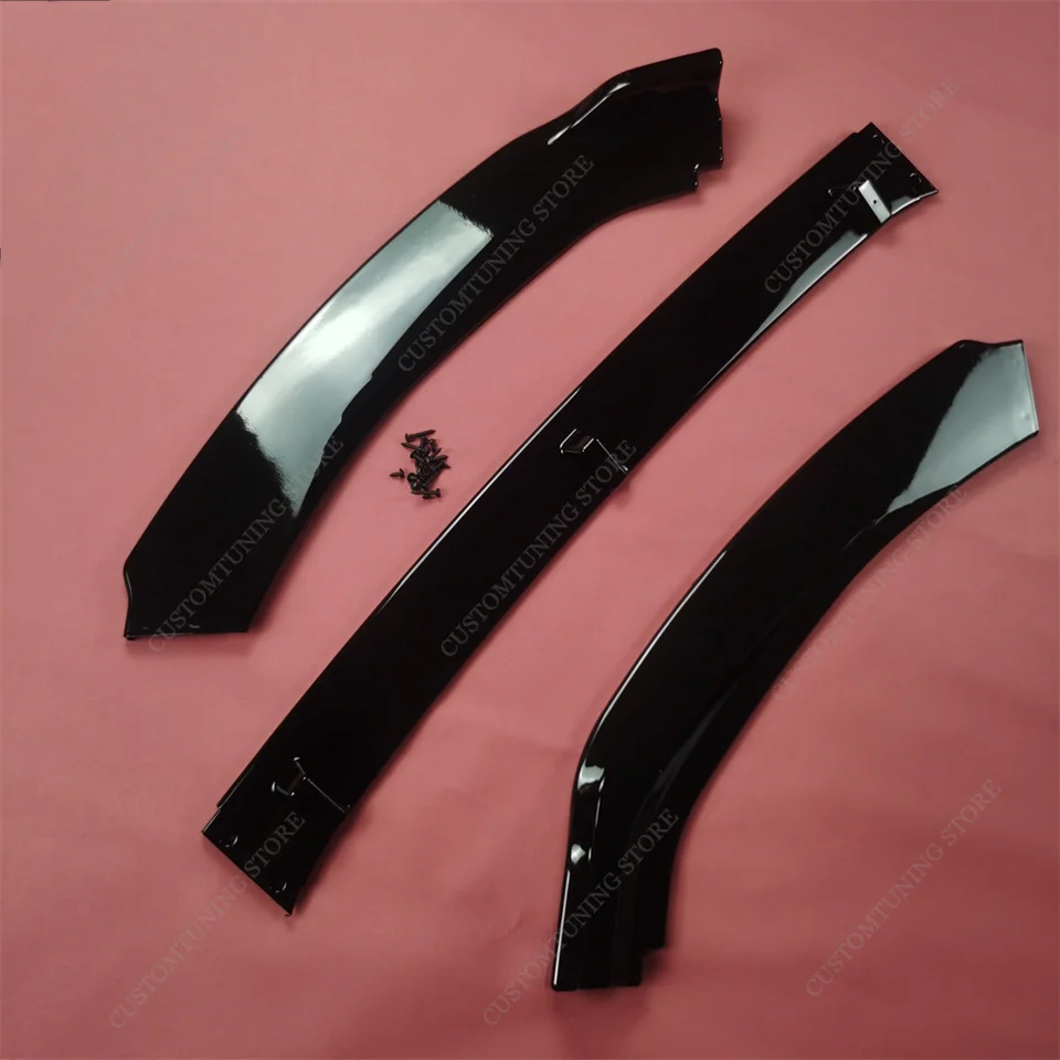 Spoiler Paraurti Anteriore In ABS Per Peugeot 308 2016-2019 - Stile Carbonio Rosso