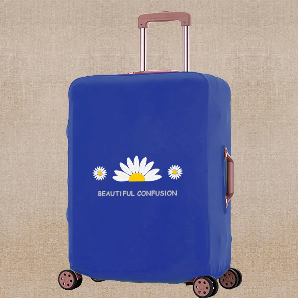 Luggage Cover Elasticity Dust-proof Travel Accessory Covers Apply To 18-32 Inch Suitcase Daisy Print Trolley Protective Case2023 6