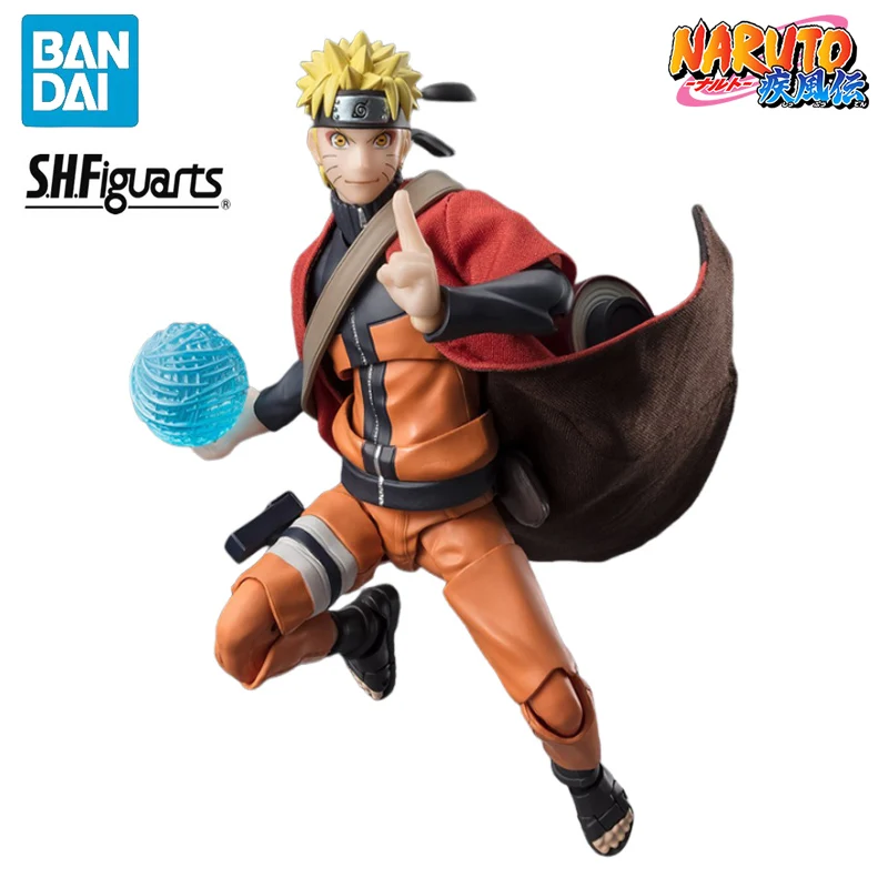 

BANDAI S.H. Фигарис искусство Наруто шиппууден Наруто UZUMAKI [Режим шалфея]-спаситель Конохи-ПВХ 14,5 см аниме экшн-фигурки модели игрушки