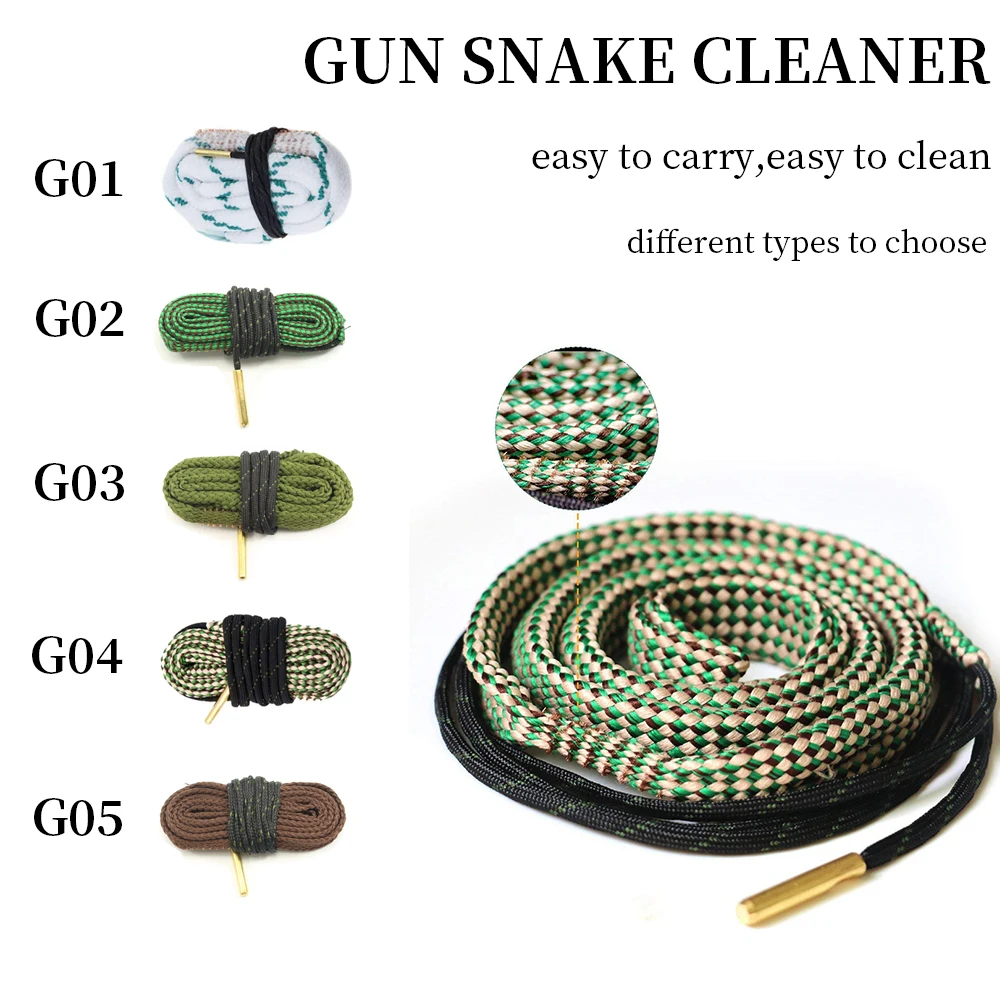 1pcGunBoreRopeBrushCleanerCleaningSnakesHuntingBarrelSnake