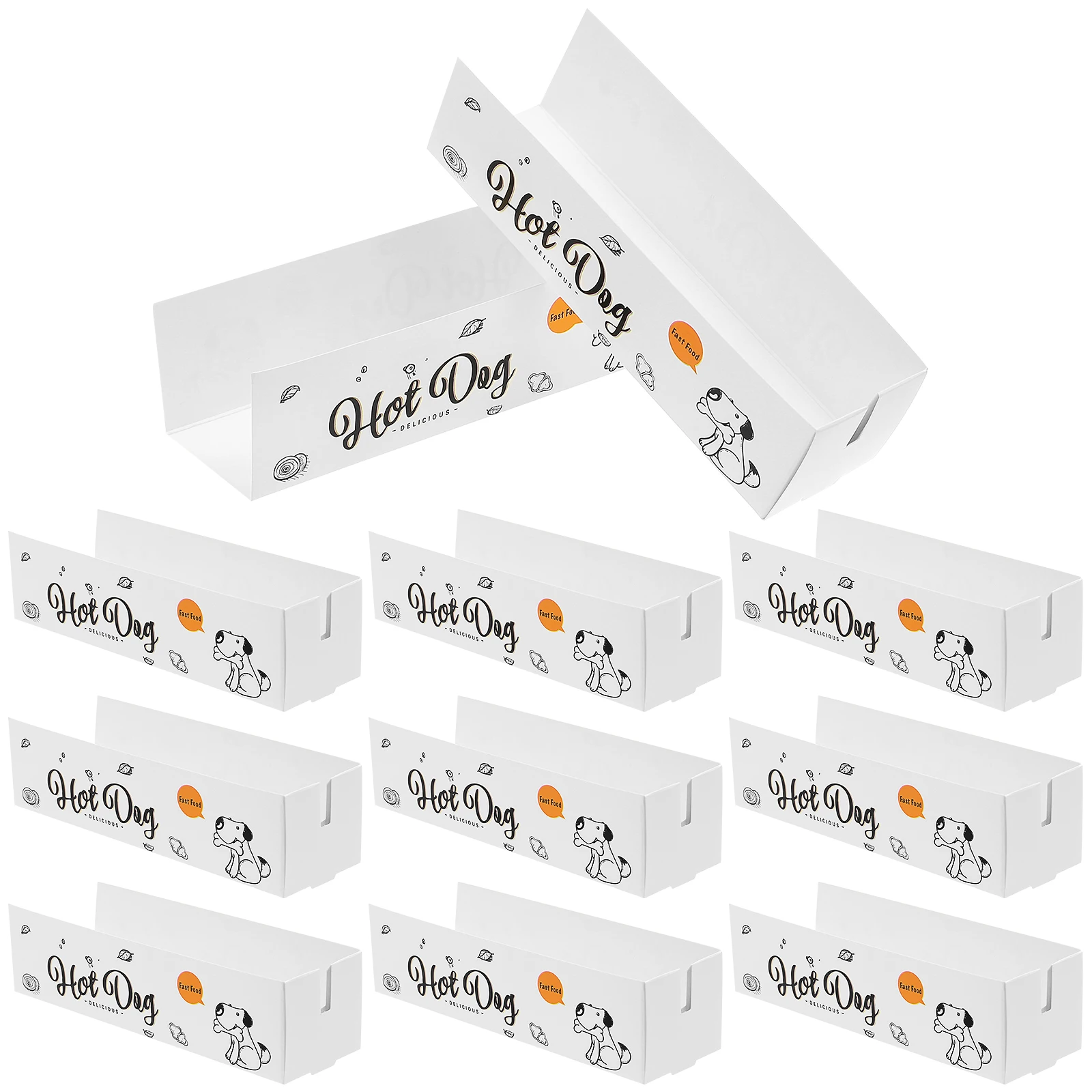 100pcs Disposable Paper Food Boxes for Hot Dogs, Snacks, French Fries, Takeout Meals, P... - SKU DPFB1907 - UGI Packaging