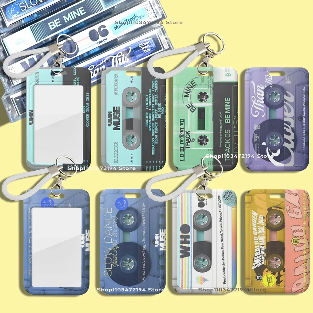 Kpop Photocard Holder Sleeves ID Card Keychain Cassette Album MUSE Jimin Park FACES Accessoires Merch Photo Lanyards