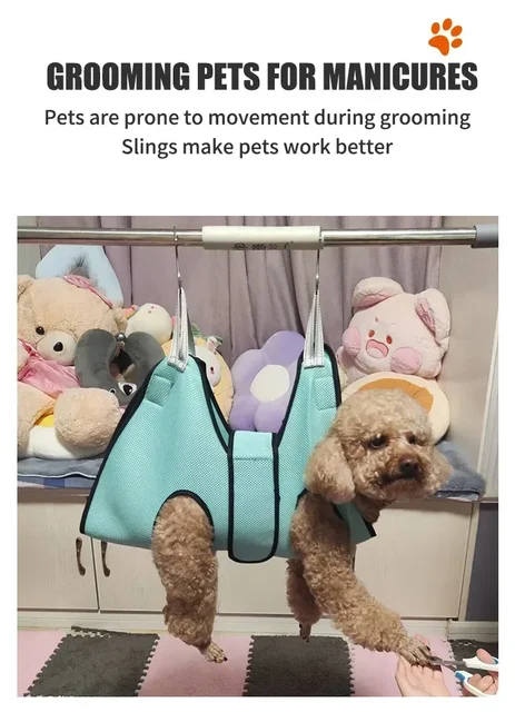  Medium Pet Grooming Hammock Holder Hanger Type for Clipping Nail Cats Dog Anti Scratch Artifacts Feeding