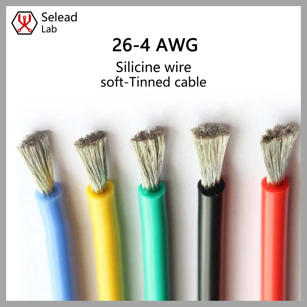 Seleadlab 1/10M Super Soft Silicone Insulated Wire Cable 16 18 20 22 24 26 AWG For 3D Printer Parts Voron 2.4 Trident