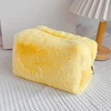 1 Pc Solid Color Fur Makeup Bag for Women Soft Travel Cosmetic Bag Organizer Case Young Lady Make Up Case Necessaries 4