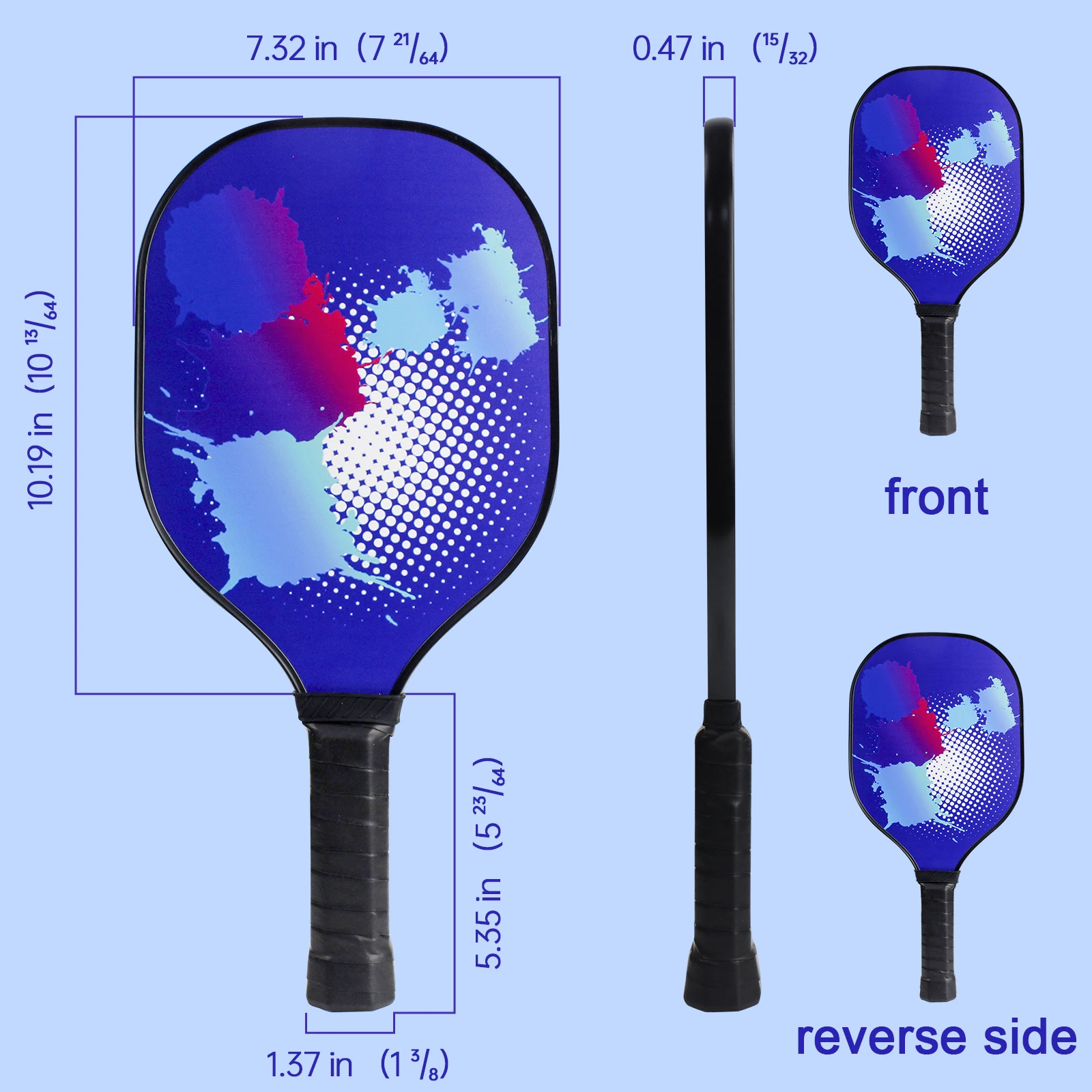 KOFULL Pickleball Paddles Set Includes 4 Premium Rackets, 4 Pickleball Balls, Grip Tapes & Carry Bag Excellent for Beginners