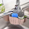 Home Storage Drain Basket Kitchen Sink Holder Adjustable Soap Sponge Shlf Hanging Drain Basket Bag Kitchen Accessories 1
