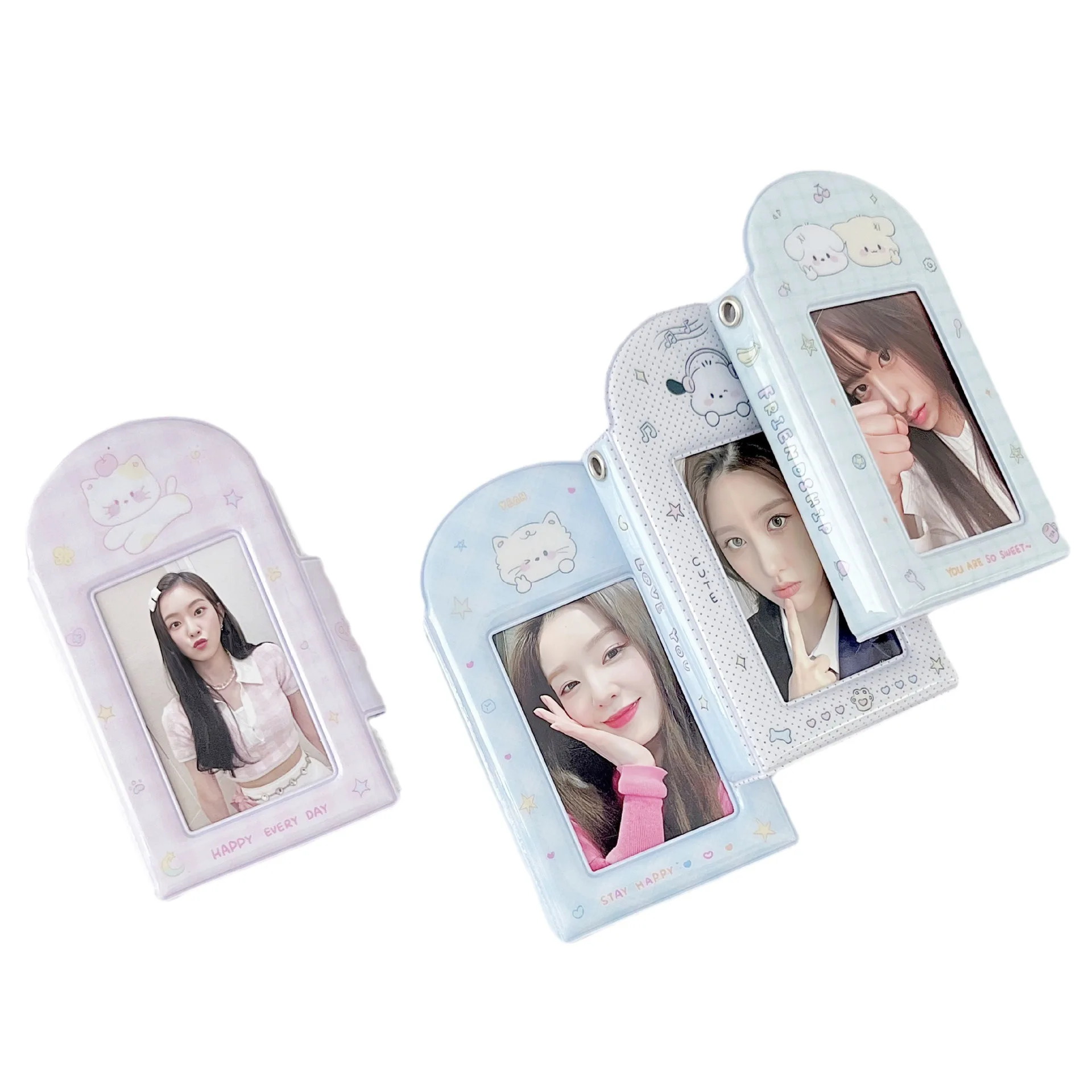 인스타그램 미니멀리스트 리틀 개와 고양이 보관, 작은 사진 앨범, 카드 팩, 3 인치