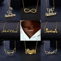 Custom Name Necklaces For Women Stainless Steel Customized Pendant Necklace Personalized Jewelry Birthday Valentine's Day Gift