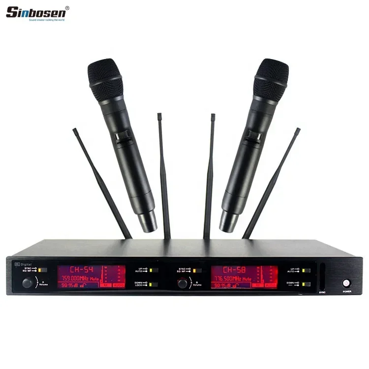 무선 UHF 핸드헬드 마이크, A-220D 전문 디지털 마이크, 400 m