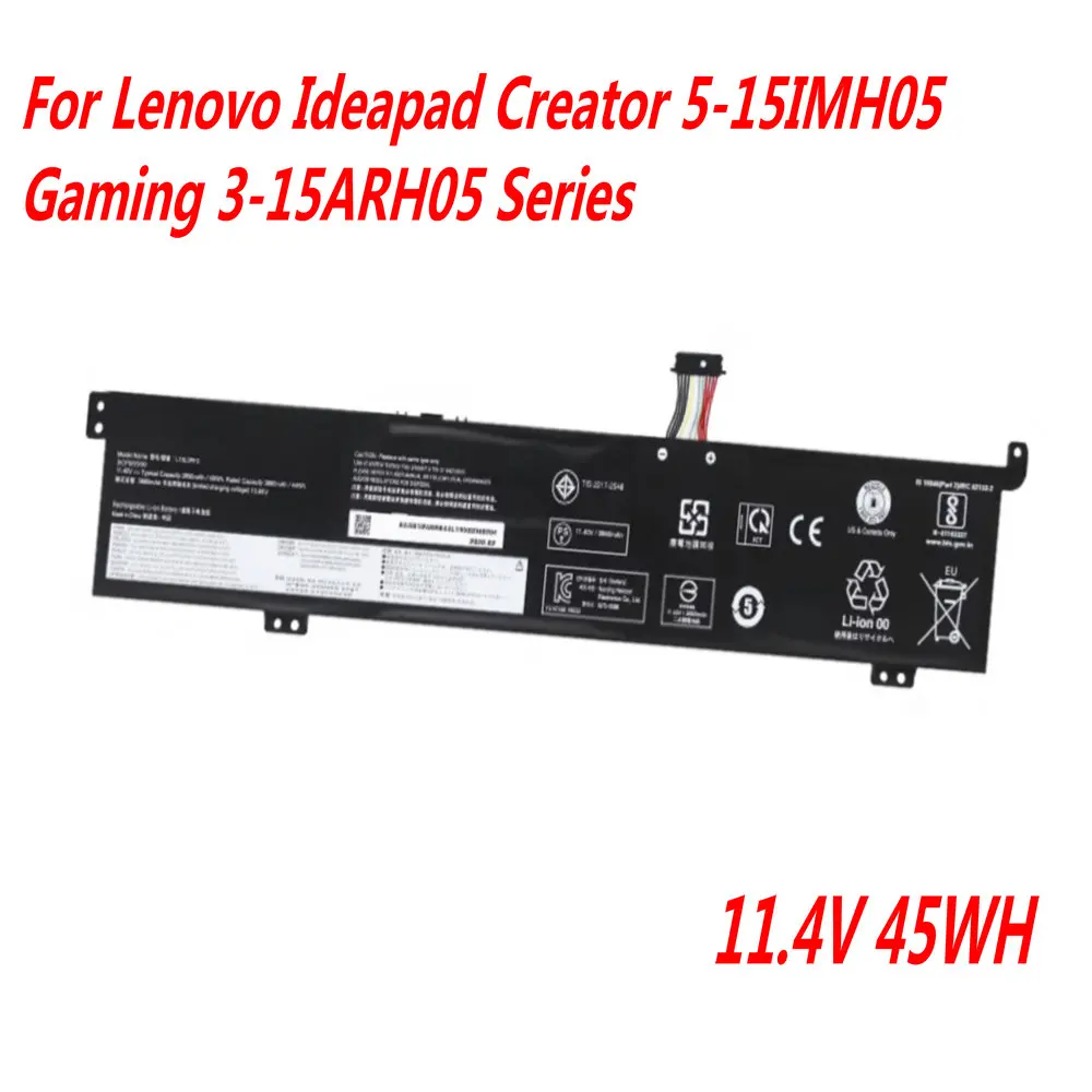 Batteria Per Laptop 11.4V L19L3Pf3 Per Lenovo Ideapad Creator 5-15Imh05 Gaming 3-15Arh05 Series Muslimatexmuslimah 82 D4