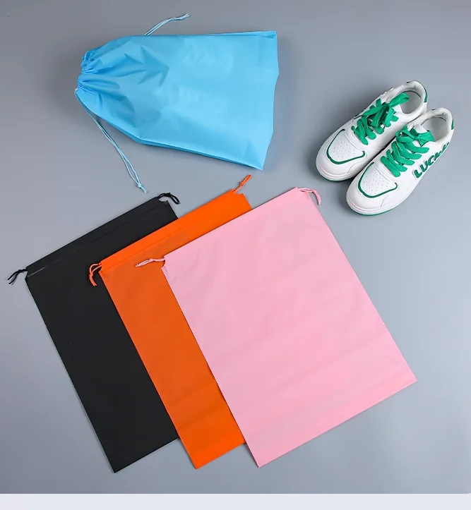 Farbige, mattierte Kordelzugtasche für Kleidung, Unterwäsche, Schuhe, Aufbewahrung, Verpackungsbeutel, Kordelzugbeutel, Logo-Druck – Detail 12