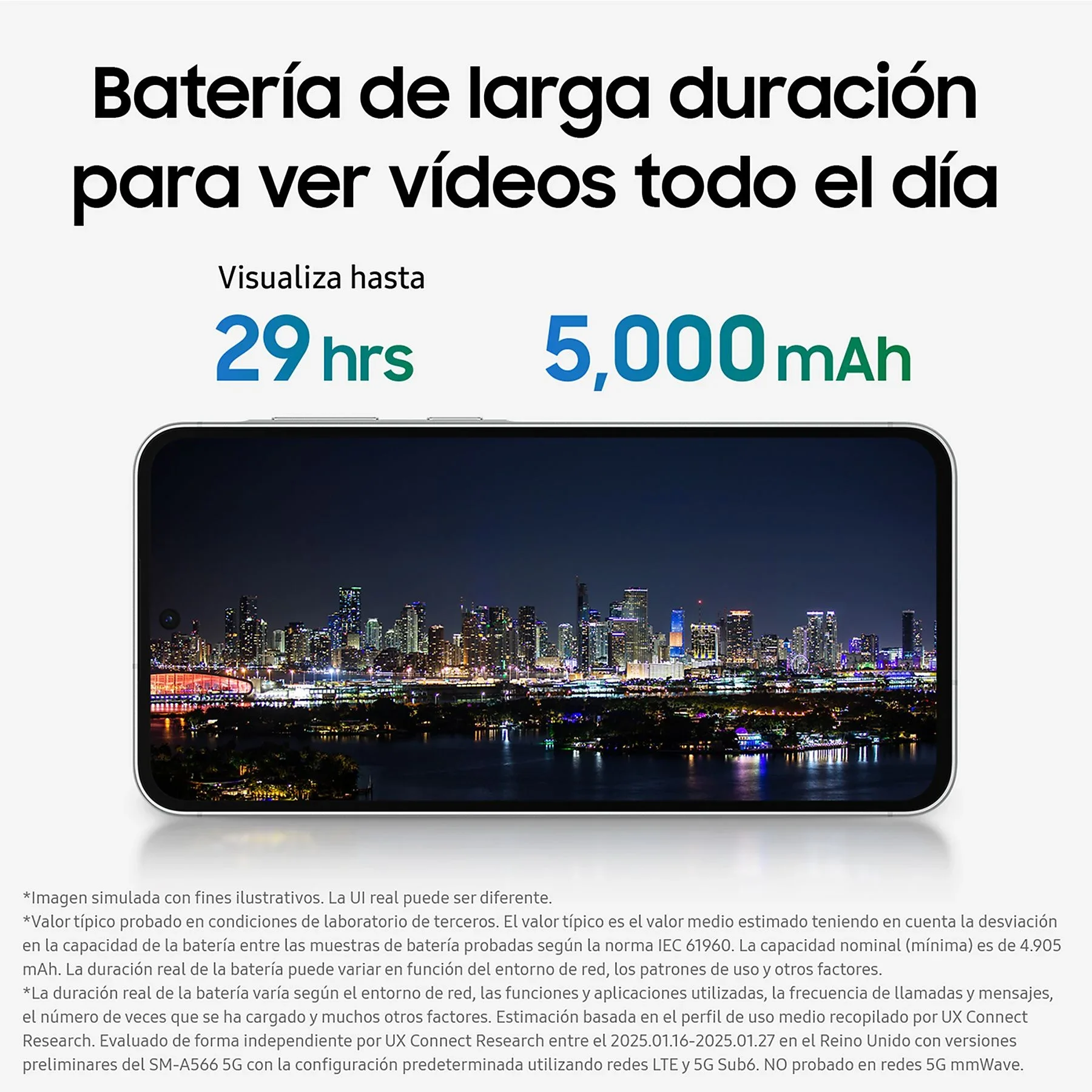 Smartphone Samsung Galaxy A56 5G | 8 GB di RAM 128 GB/256 GB | 6,7" Super AMOLED 120 Hz | Fotocamera da 50 MP + 12 MP + 5 MP | Android 15 | Batteria da 5000 mAh | Ricarica rapida 45 W | Doppia SIM/eSIM | - immagine 8