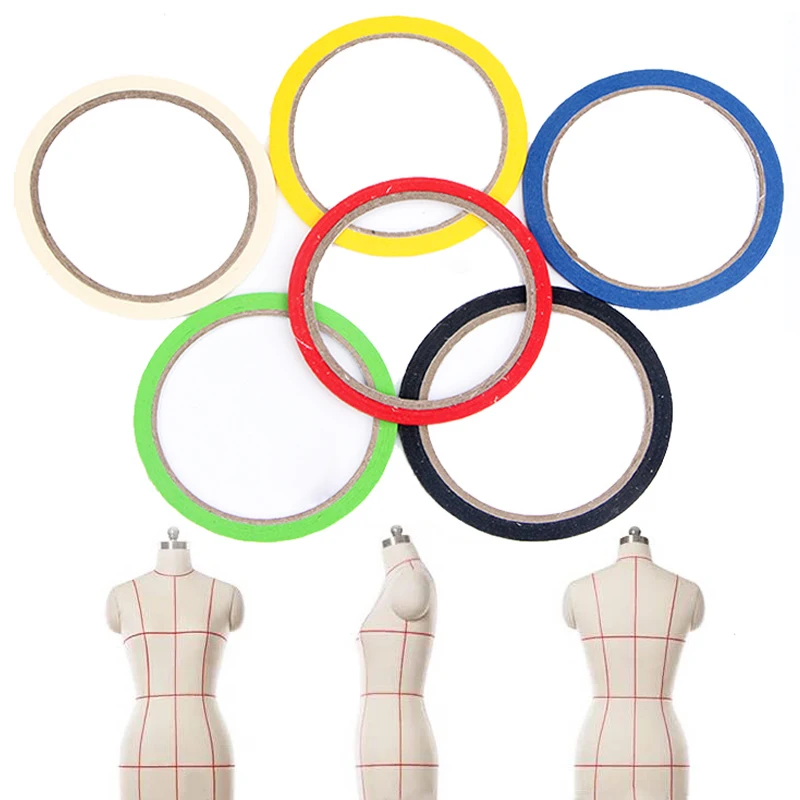 Draping Tape 3mm*20m for Clothes Mannequin Pattern Making Sewing Whiteboard Marking Tape Thin Striping Graphic Chart Art