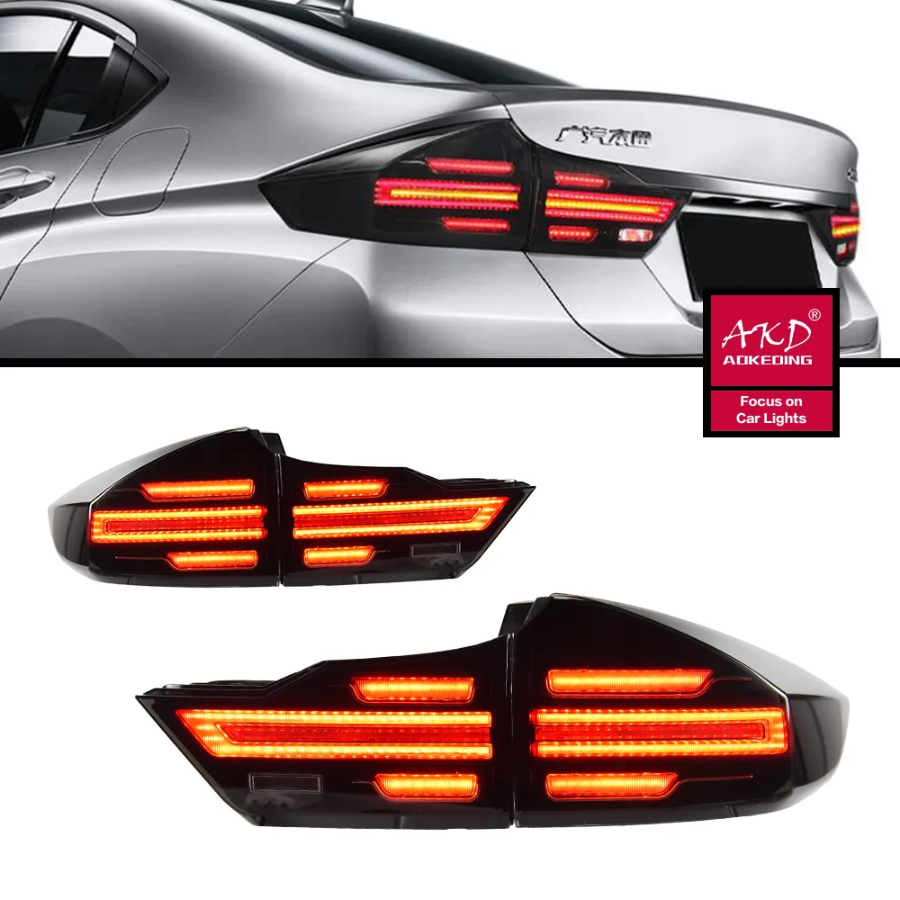 

Taillights For Honda CITY 2015-2019 Tail Light New Type LED DRL Style Running Signal Brake Reversing Parking Lighthouse Facelift