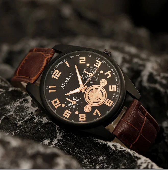 Fashion Watch Simple Retro Dial Wrist Watches For Man Quartz Analog Wristwatch Classic Wristwatch Gift Watches PU Strap retro luxury mens mechanical automatic self wind watch skeleton roman numbers analog without battery leather wristwatch clock