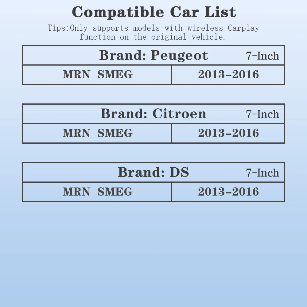 AUTOTOP Wireless CarPlay Android Auto Interface for Peugeot Citroen DS SMEG MRN 208 508 3008 5008 C4 C5 C8 DS3 DS4 DS5 Airplay 2